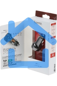 Автомобильное зарядное устройство Hama H-210569 1.67A+3A+2.22A PD универсальное черный