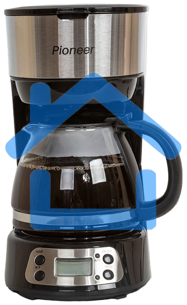 Кофеварка капельная Pioneer CM053D серебристый/черный, исп. кофе - молотый, 0.75 л, 600 Вт
