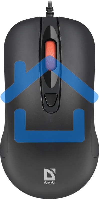 Мышь проводная Defender Omega MB-522 черный, 1600 dpi, USB, кнопки - 4