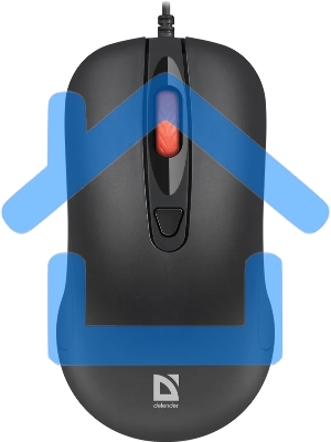 Мышь проводная Defender Omega MB-522 черный, 1600 dpi, USB, кнопки - 4