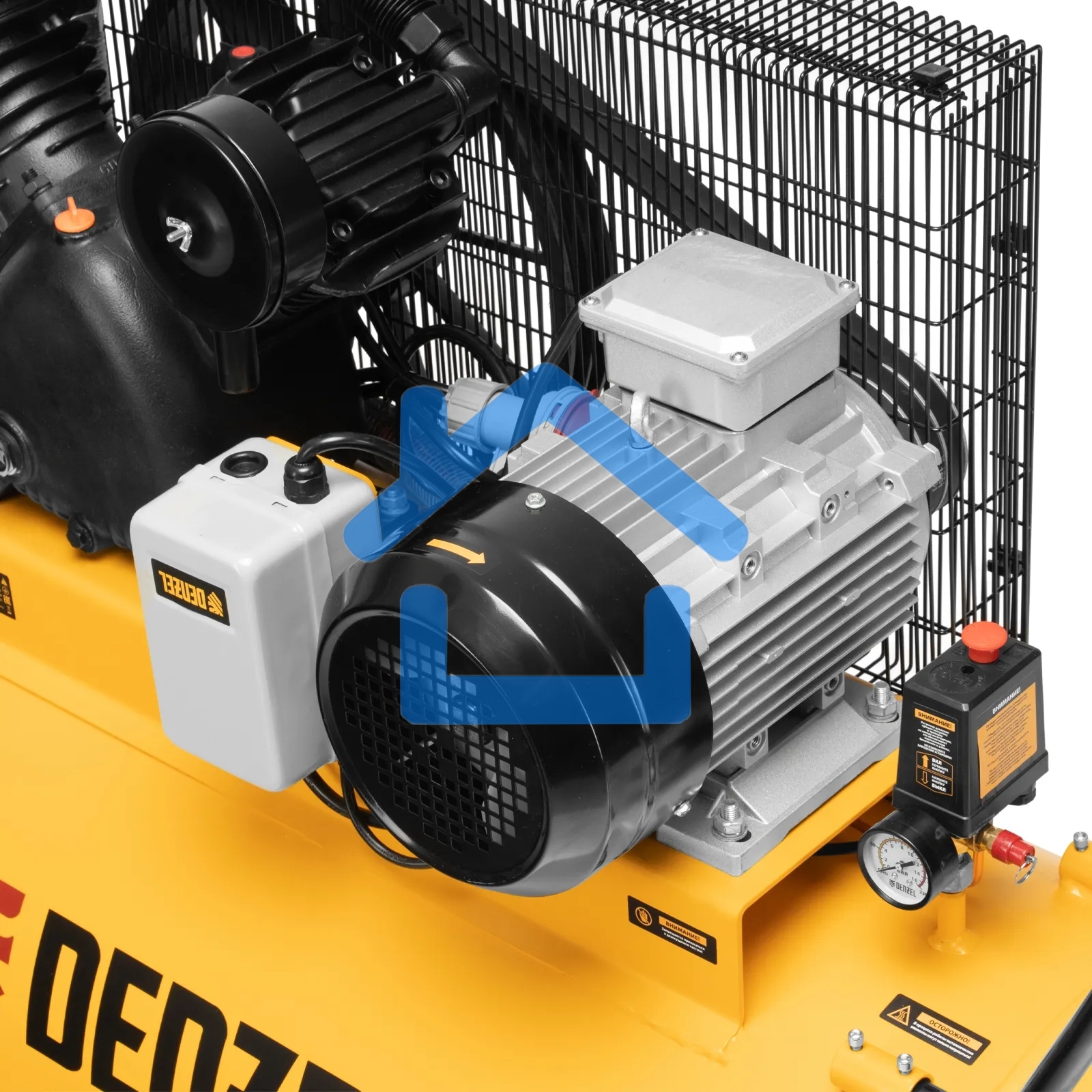 Компрессор воздушный рем. привод BCV 5500-T/270, 5,5 кВт, 270 литров, 850 л/мин Denzel