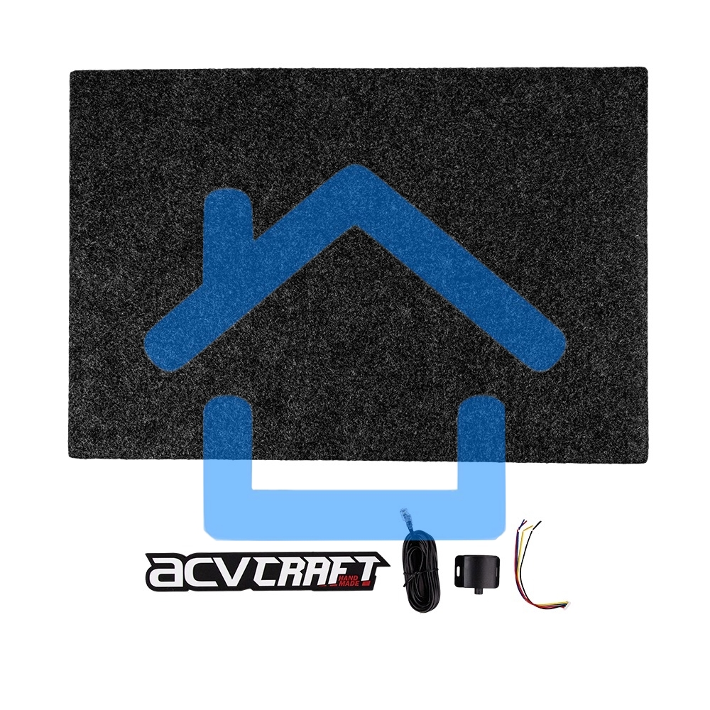 Сабвуфер автомобильный ACV CRAFT FS12A активный/корпусной плоский/2000Вт/30см/SPL-109дБ/темно-серый