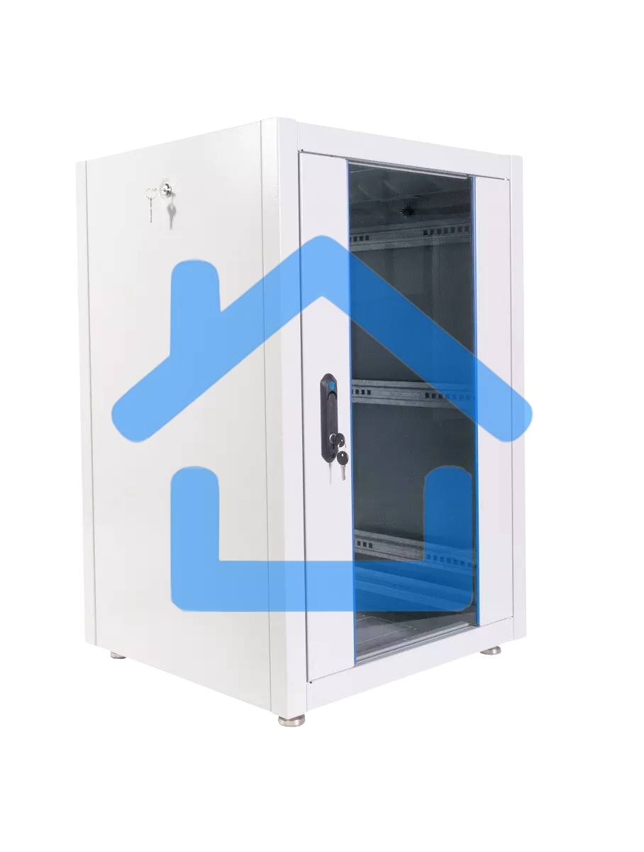 Шкаф телекоммуникационный напольный ЭКОНОМ 18U (600 × 800) дверь стекло, дверь металл