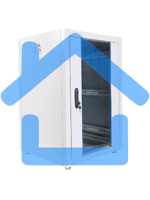 Шкаф телекоммуникационный напольный ЭКОНОМ 18U (600 × 800) дверь стекло, дверь металл