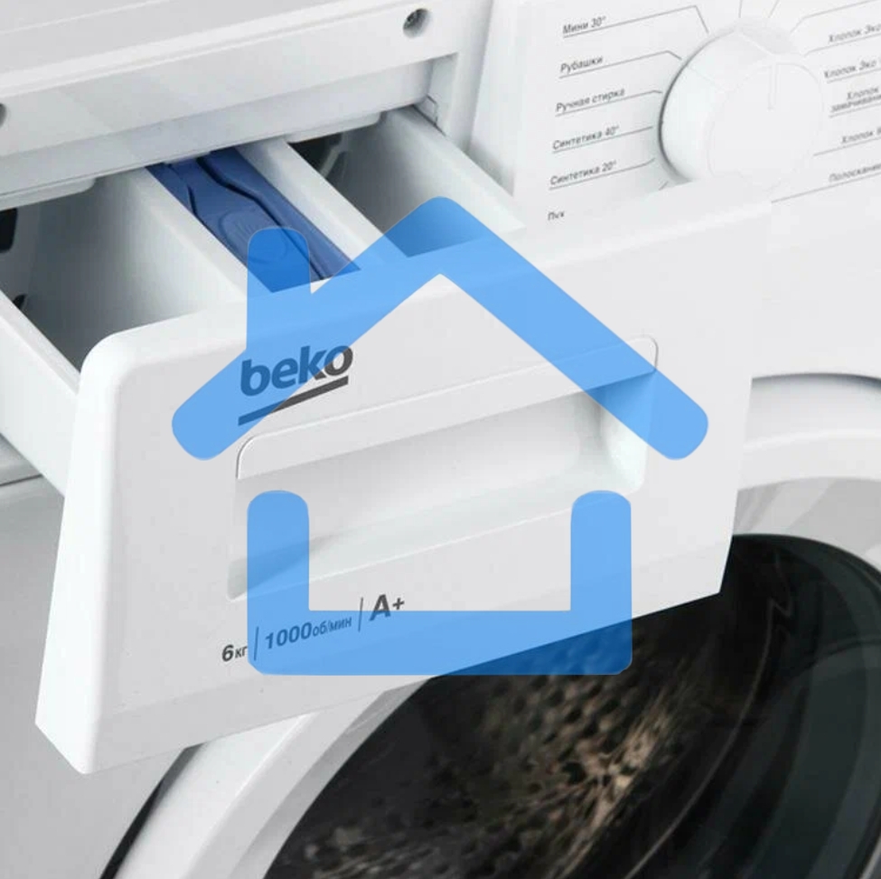 Стиральная машина Beko WRE6511BWW (R) белый, загрузка фронтальная 6 кг, 1000 об/мин., класс: А