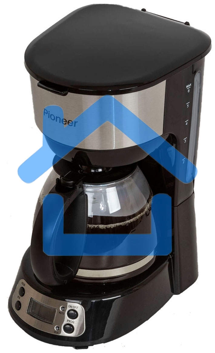 Кофеварка капельная Pioneer CM053D серебристый/черный, исп. кофе - молотый, 0.75 л, 600 Вт