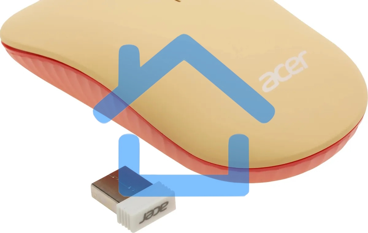Клавиатура + мышь Acer OCC205 беспроводной USB, 1200 dpi, розовый/бежевый