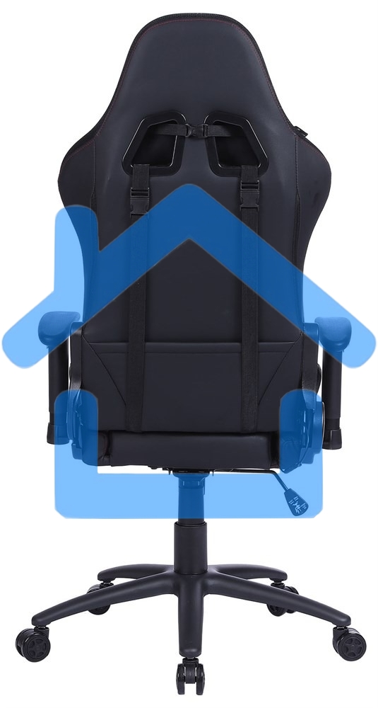 Кресло игровое Cactus CS-CHR-0099BLR черный/красный, сиденье черный/красный, эко.кожа, с подголов. крестовина металл, пластик черный