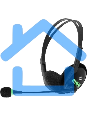 Наушники с микрофоном Оклик HS-M100 черный 1.8м накладные оголовье (1532004)