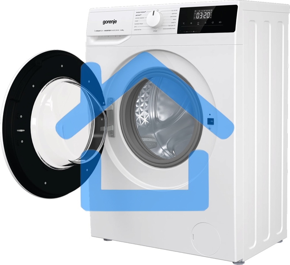 Стиральная машина Gorenje W1NHPI60SCS белый, загрузка фронтальная 6 кг, 1000 об/мин., класс: А