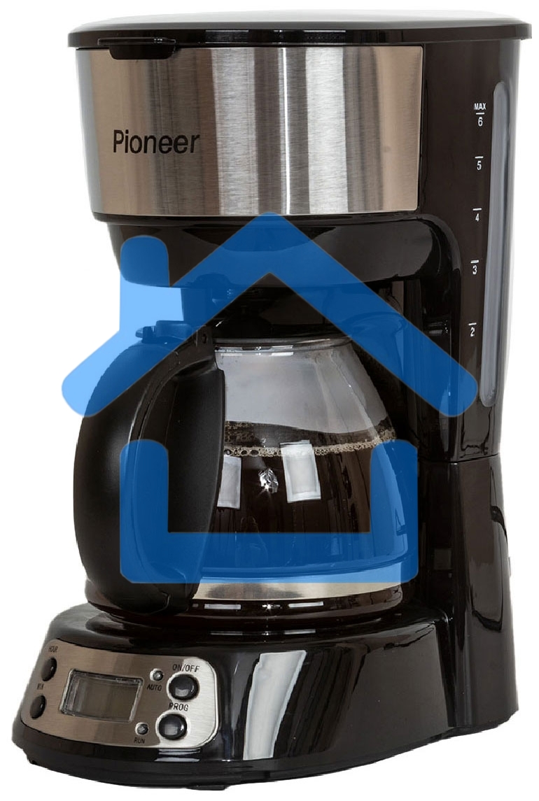 Кофеварка капельная Pioneer CM053D серебристый/черный, исп. кофе - молотый, 0.75 л, 600 Вт