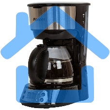 Кофеварка капельная Pioneer CM053D серебристый/черный, исп. кофе - молотый, 0.75 л, 600 Вт