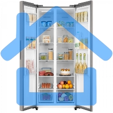 Холодильник Бирюса SBS 460 I нержавеющая сталь двухкамерный 271/189л морозилка сбоку, No Frost, Side by Side