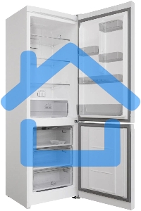 Холодильник Hotpoint HT 5180 W белый/серебристый, двухкамерный 220/78л морозилка снизу, Total No Frost