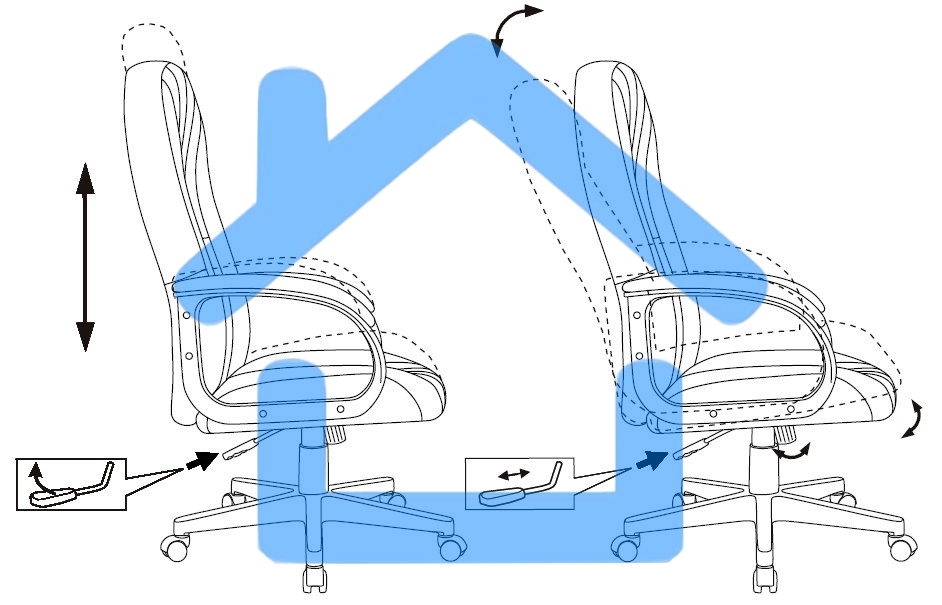 Кресло руководителя Бюрократ T-898AXSN темно-синий 38-416, крестовина пластик