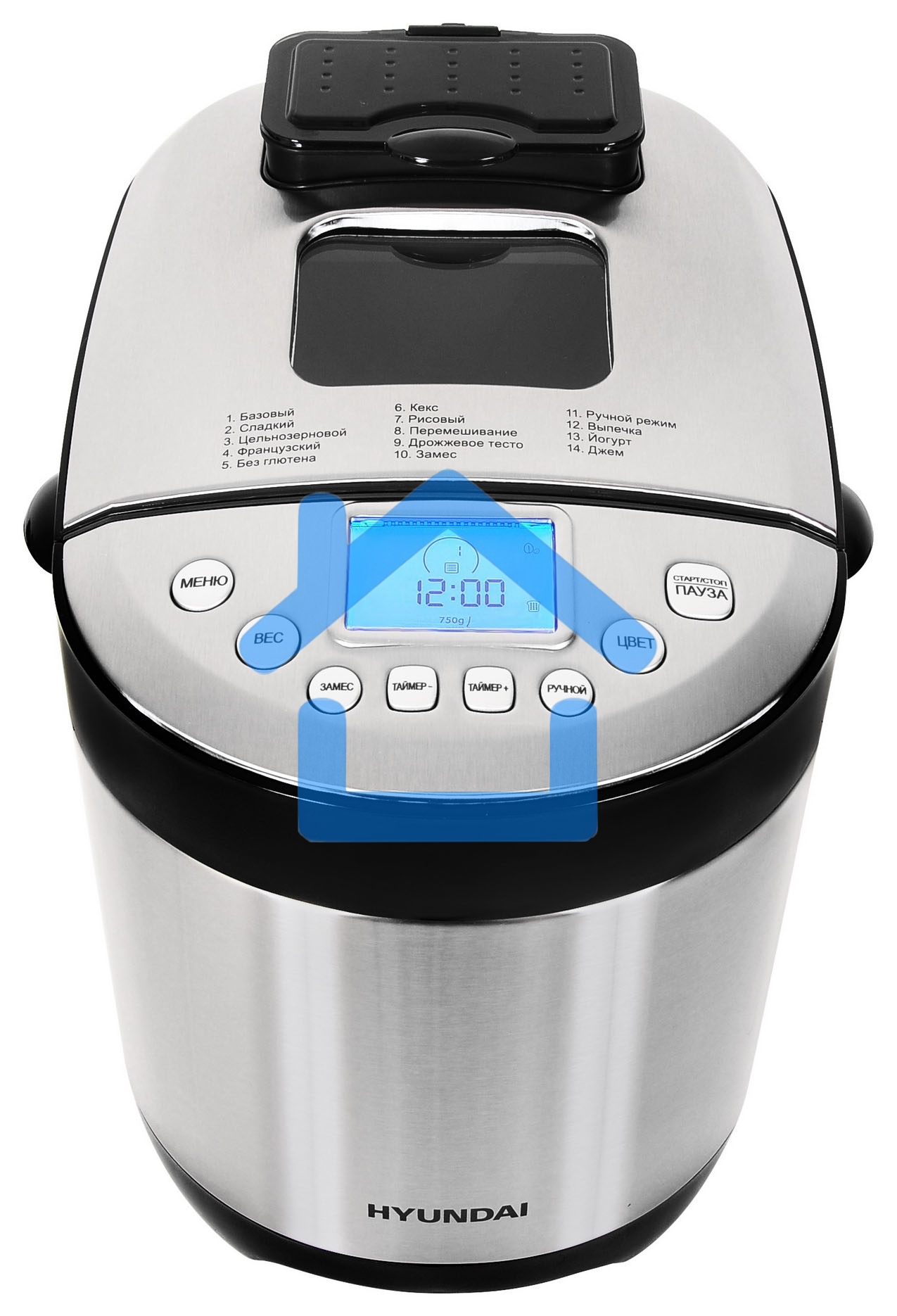 Хлебопечь Hyundai HYBM-4081 550Вт черный/серебристый