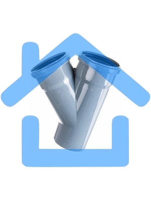 Тройник канализационный (полипропилен) 110x110/45град.