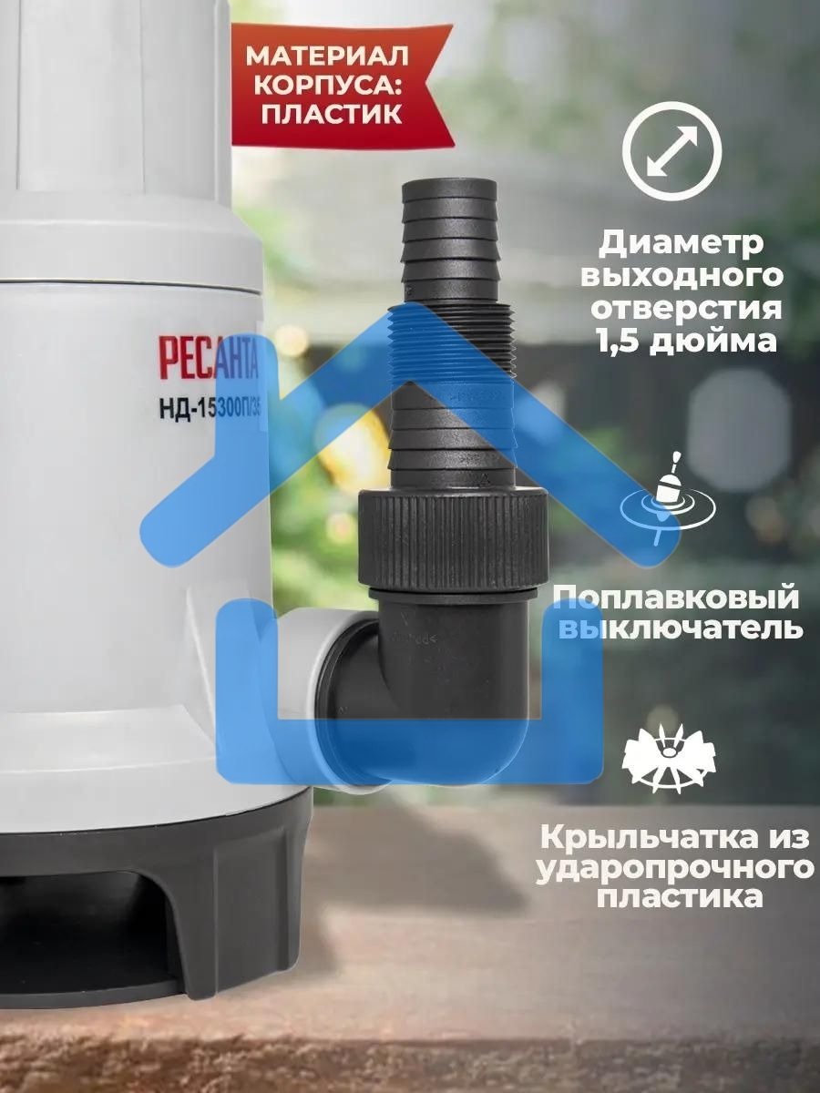 Дренажный насос Ресанта НД-15300П/35