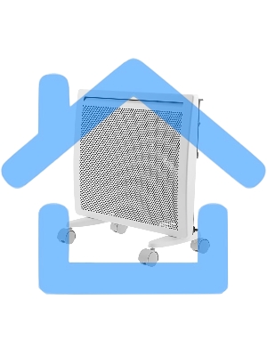 Конвектор гибридный Denzel HybridX-1000 белый, 1000 Вт, 20 м2, термостат, дисплей
