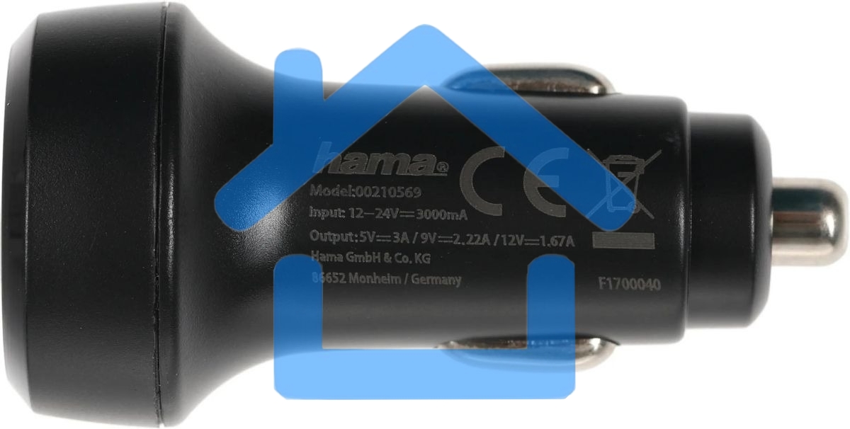 Автомобильное зарядное устройство Hama H-210569 1.67A+3A+2.22A PD универсальное черный