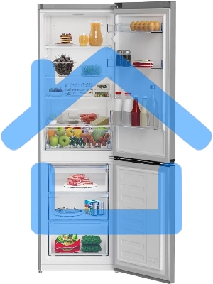 Холодильник Beko B1RCSK362S нержавеющая сталь двухкамерный 230/110л морозилка снизу