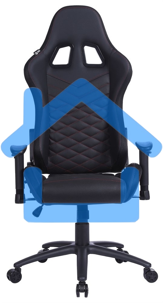 Кресло игровое Cactus CS-CHR-0099BLR черный/красный, сиденье черный/красный, эко.кожа, с подголов. крестовина металл, пластик черный