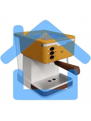 Кофеварка эспрессо BQ CM2006 желтый, исп. кофе - молотый, 1.7 л, 850 Вт, 20 бар