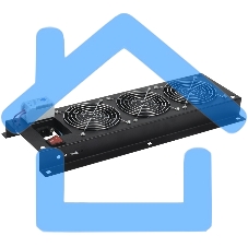 Вентиляторная панель с выключателем и термостатом 3 модуля черная Вентиляторная панель с выключателем и термостатом 3 модуля черная