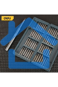 Набор прецизионных отверток Deli DL241057 (отвертка + 56 бит), сталь S2 + Cr-V