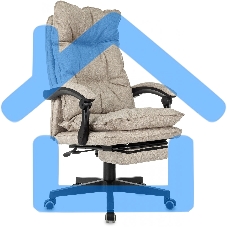 Кресло руководителя Бюрократ CH-820MSG-F бежевый 38-402 крестов. пластик подст.для ног