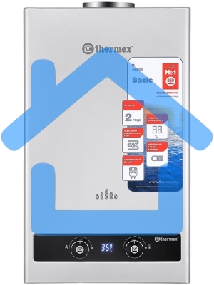 Колонка газовая THERMEX B 20 D серебристый