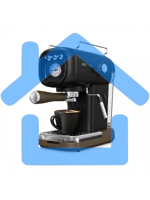 Кофеварка эспрессо BQ CM2004 черный, исп. кофе - молотый, 0.6 л, 1100 Вт, 20 Бар.