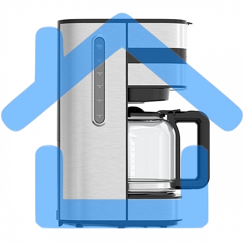 Кофеварка капельная BQ CM2002 стальной/черный, исп. кофе - молотый, 1.5 л, 900 Вт.