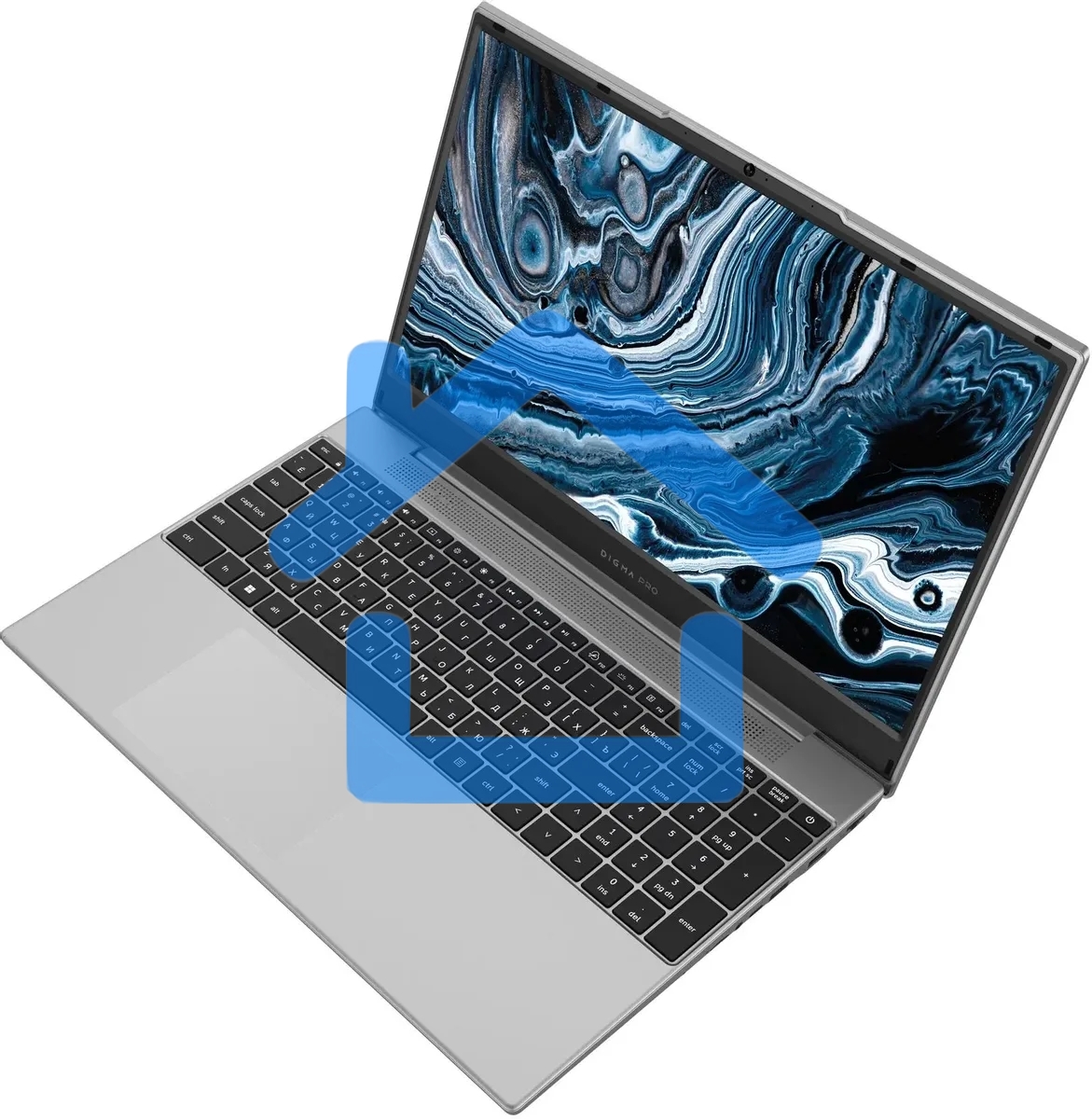 Ноутбук Digma Pro Breve серебристый DN15R5-ADXW09 Ryzen 5 7430U 16Gb SSD 512Gb AMD Radeon 15.6