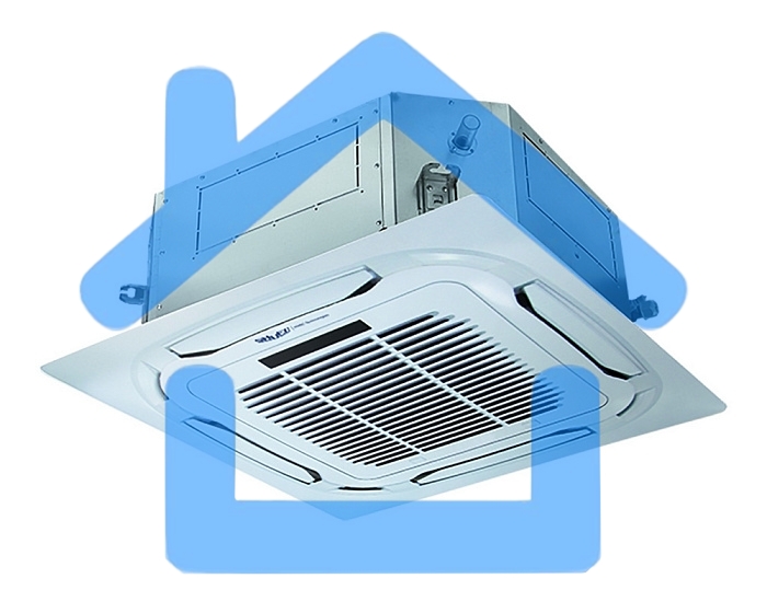 Фанкойл кассетный двухтрубный Shuft SFR-300 V2 510 м³/час, 522 л/час, 35 м², 3,3/4,8 кВт, 33 дБ