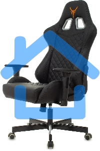 Кресло игровое Knight ARMOR черный, ромбик, эко.кожа, с подголовником, крестовина металл