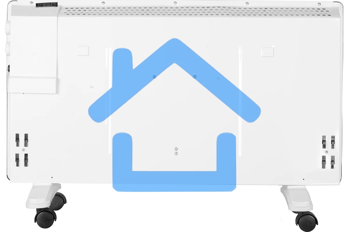 Конвектор EUROLUX ОК-EU-2500, белый, 2500 Вт, 30 м2, термостат