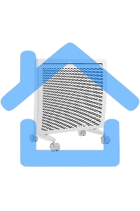 Конвектор гибридный Denzel HybridX-1000 белый, 1000 Вт, 20 м2, термостат, дисплей