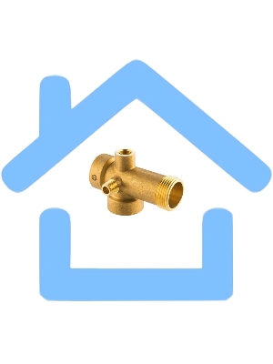 Пятиходовой переходник для насосной станции 1'x1'x1'x1/4'x1/4'x92 мм