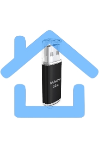 Флешка USB Maxvi MP black (FD32GbUSB20C10MP), 32Gb USB 2.0, R/W 15/5, черный