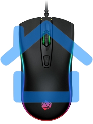 Мышь проводная Qumo Onyx RGb M73 черный, 2400 dpi, USB, кнопки - 4