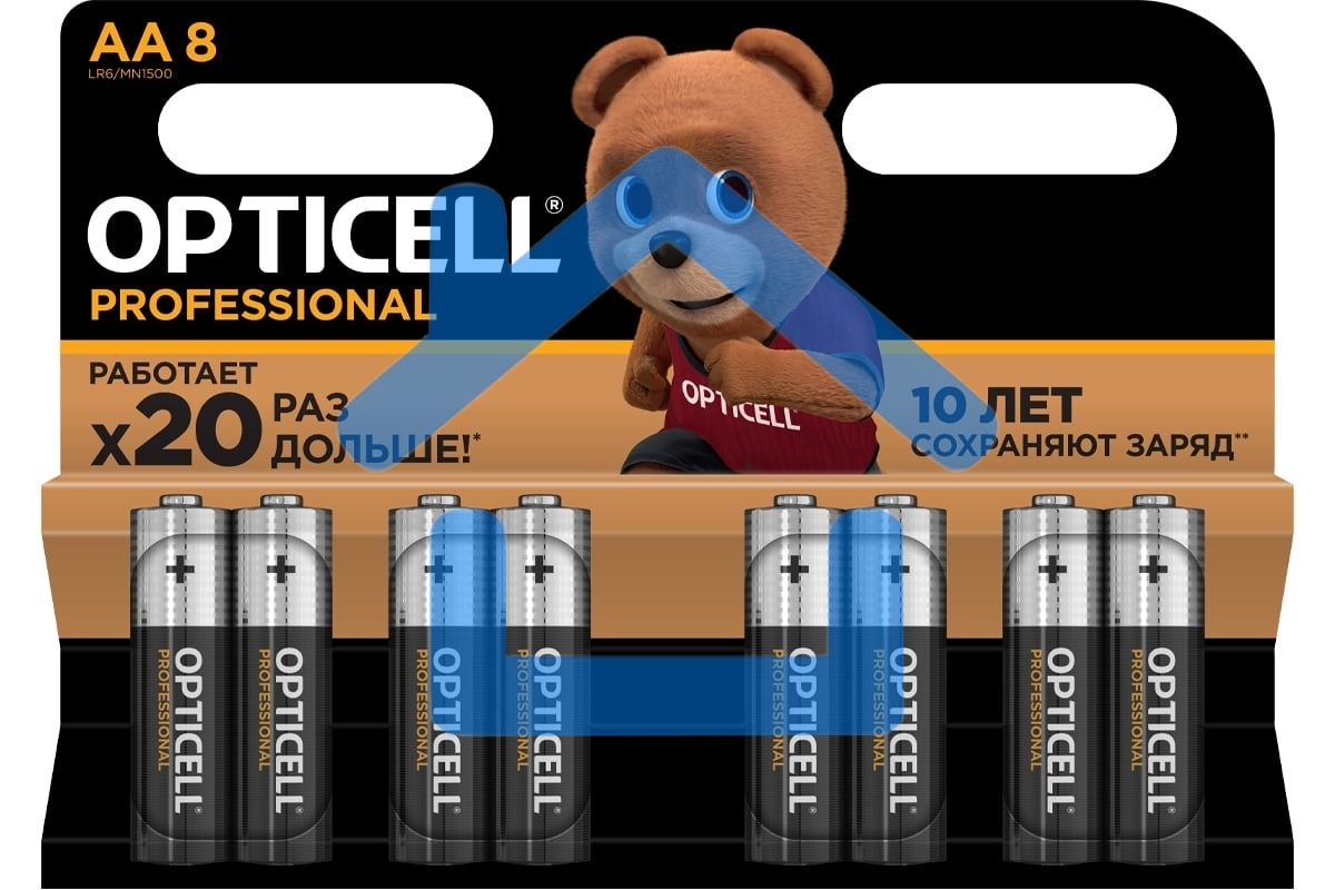 Батарея Opticell Professional AA AA (8шт) блистер