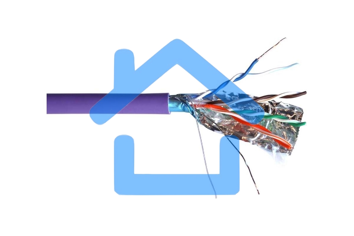Кабель информационный Lanmaster TWT-5EFTP-NGLS кат.5E FTP 4 пары 24AWG нг(А)-LS внутренний 305м фиолетовый