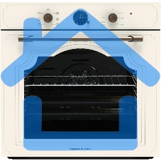 Духовой шкаф электрический встраиваемый Zigmund & Shtain E 138 X бежевый