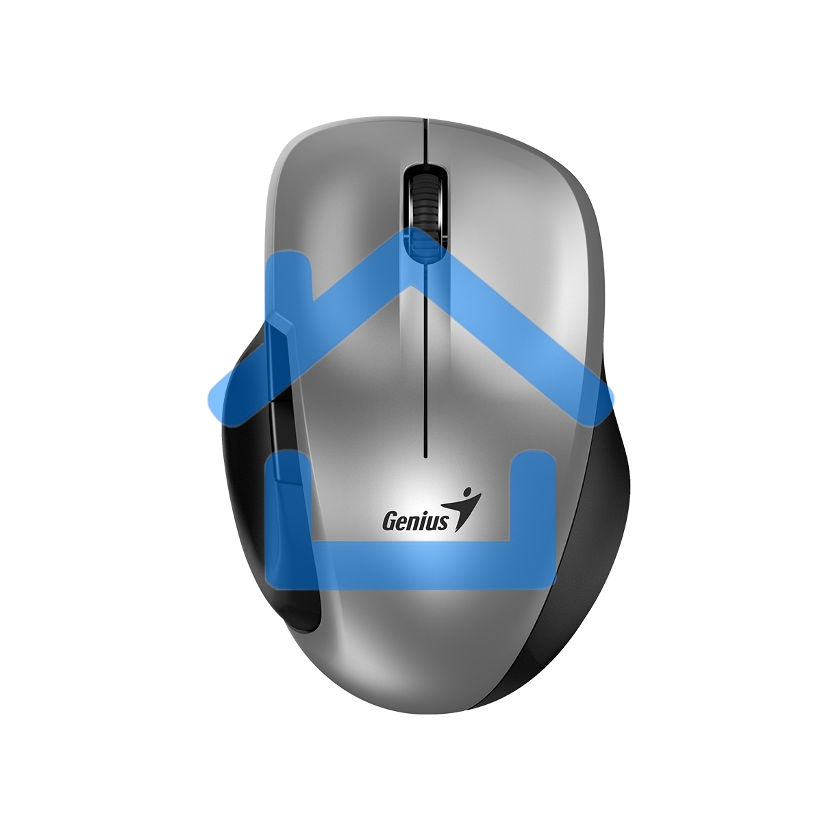 Мышь беспроводная Genius Ergo 8200S серебристый, 1200 dpi, радиоканал, USB, кнопки - 5