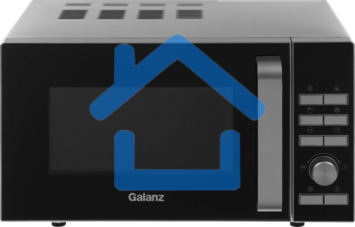 Микроволновая печь Galanz MOS-2402FDS серебристый/черный, 20 л, 800 Вт, переключатели - кнопки/поворотный механизм