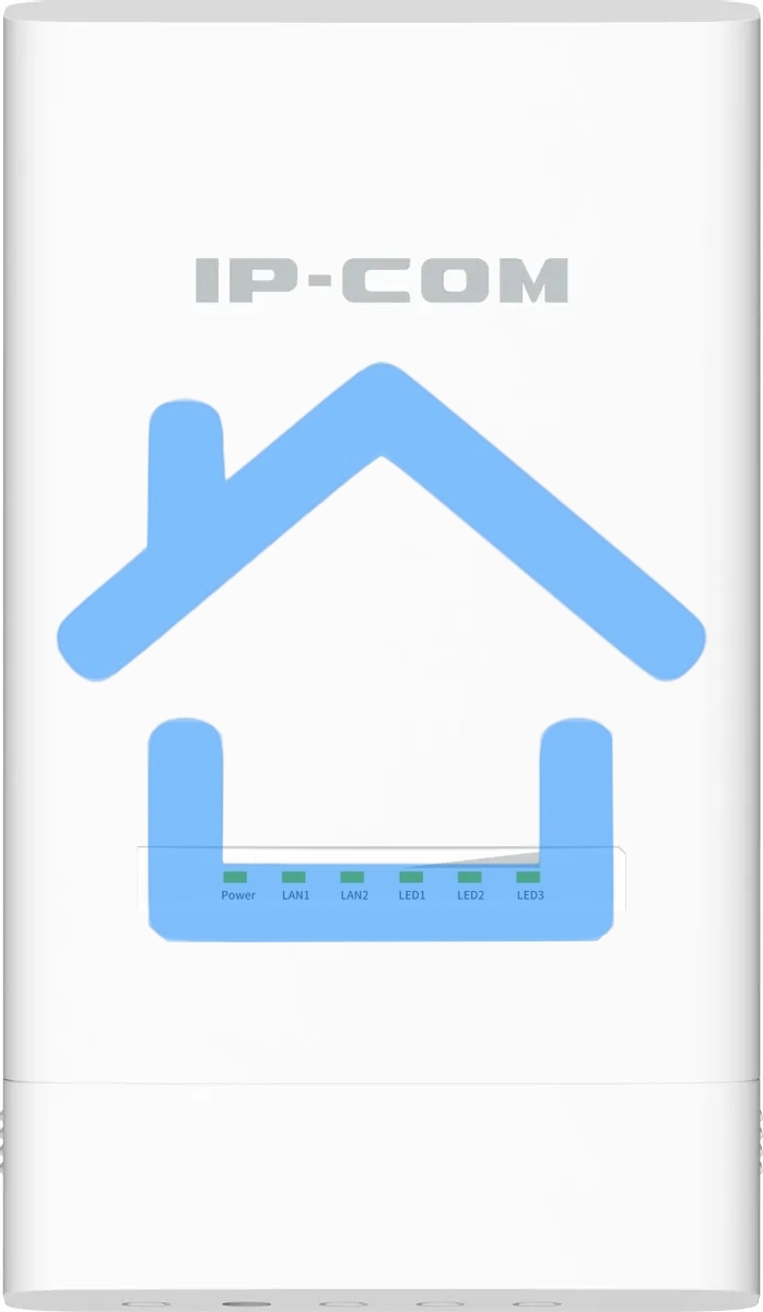 Наружная точка доступа IP-COM CPE12, 5 ГГц, до 867 Мбит/с, IP65, 1х12dbi, PoE, 2х1 Гбит/с, молниезащита 6000В