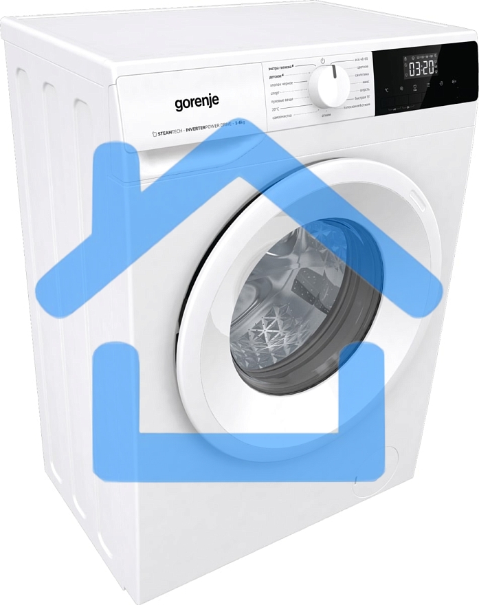 Стиральная машина Gorenje W1NHPI60SCS белый, загрузка фронтальная 6 кг, 1000 об/мин., класс: А