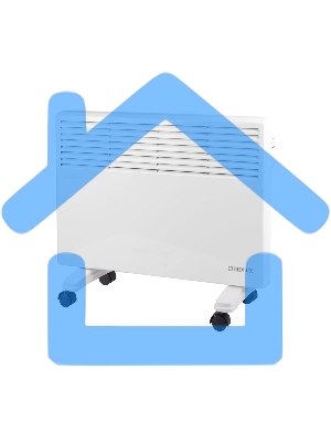 Конвектор EUROLUX ОК-EU-2500, белый, 2500 Вт, 30 м2, термостат