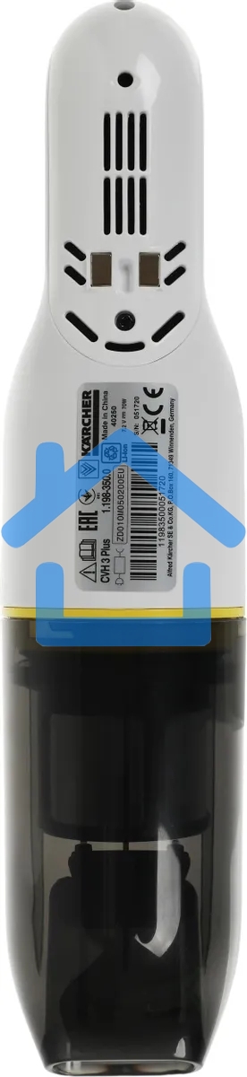Пылесос ручной Karcher CVH 3 Plus белый, питание от аккумулятора, 70 Вт, уборка сухая, пылесборник 0.15 л, работа от АКБ max 20 мин